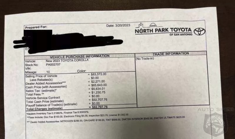 Texas Toyota Dealer Marks Up GR Corolla To Almost $100,000